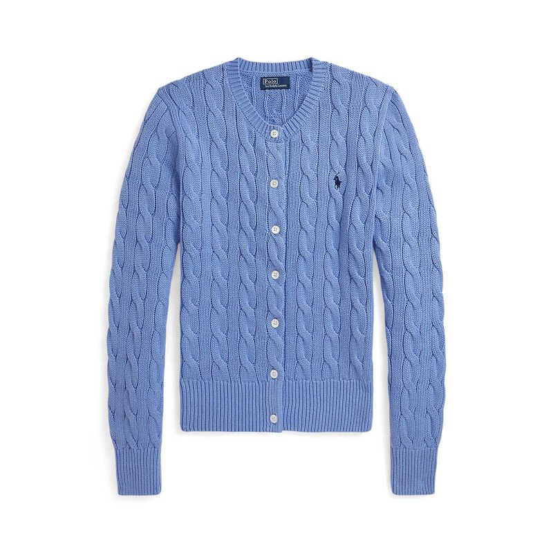 Polo Ralph Lauren Cable Knit Cotton Crewneck Cardigan image number 2